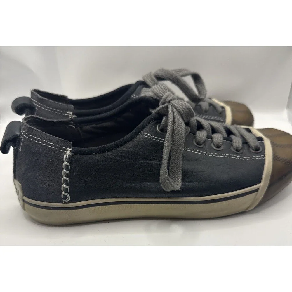 Sorel Sentry low-top sneakers dark gray leather upper Rubber Toe Size 7 Eur 36.5